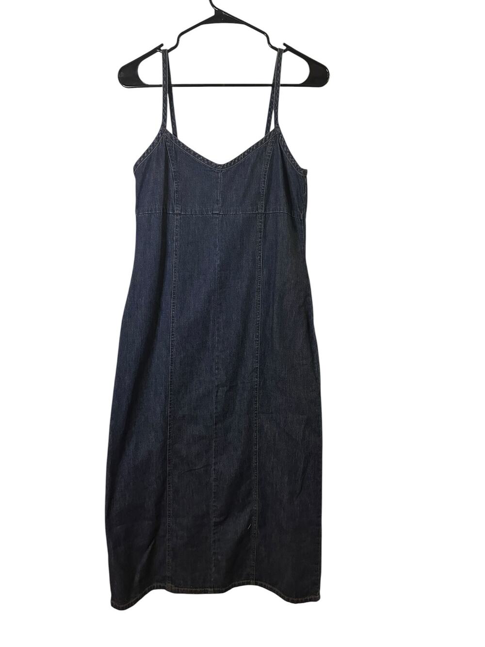 Old Navy Dark Blue Sleeveless Soft Denim Maxi Dress Women Sz 4